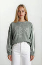 CELESTIAL LIGHT Hand-Painted Sweatshirt - Malibu Sage